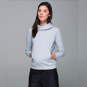 Lululemon All Good Pullover In Heathered Hazy Silver / Silver Spoon